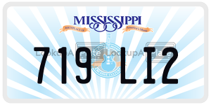 719LI2  license plate in MS