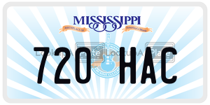 720HAC  license plate in MS