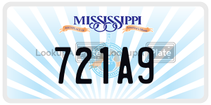 721A9  license plate in MS