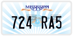724RA5  license plate in MS