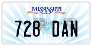 728DAN  license plate in MS