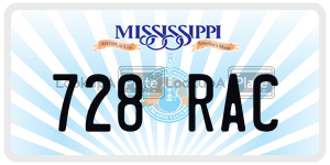 728RAC  license plate in MS