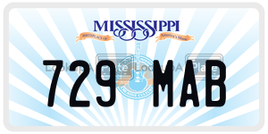 729MAB  license plate in MS