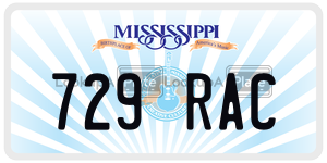 729RAC  license plate in MS