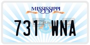 731WNA  license plate in MS