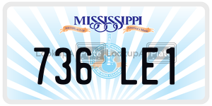 736LE1  license plate in MS