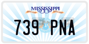 739PNA  license plate in MS