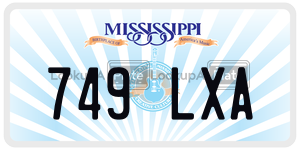 749LXA  license plate in MS