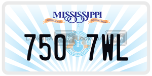 7507WL  license plate in MS