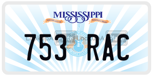 753RAC  license plate in MS