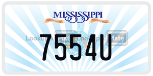 7554U license plate in Mississippi