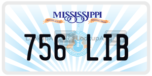 756LIB  license plate in MS