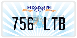 756LTB  license plate in MS