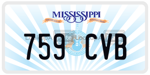 759CVB  license plate in MS