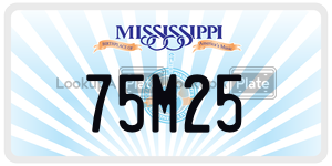 75M25  license plate in MS