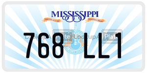 768LL1  license plate in MS