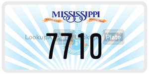 7710  license plate in MS