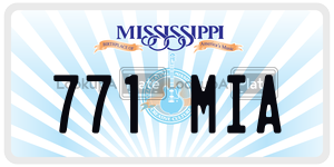 771MIA  license plate in MS