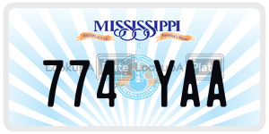 774YAA  license plate in MS