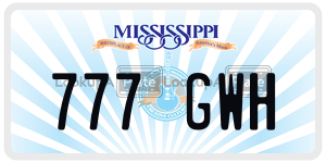777GWH  license plate in MS
