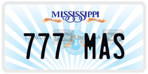 777MAS  license plate in MS