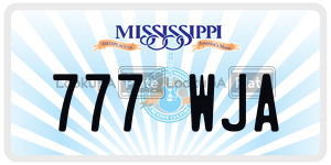777WJA  license plate in MS