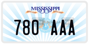 780AAA  license plate in MS