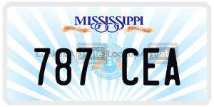 787CEA  license plate in MS