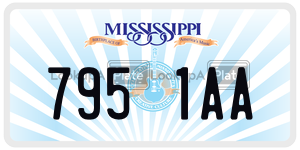 7951AA  license plate in MS