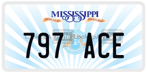 797ACE  license plate in MS