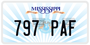 797PAF  license plate in MS