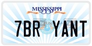 7BRYANT  license plate in MS