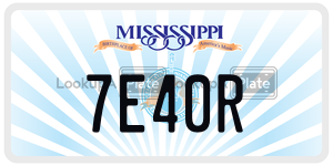 7E40R  license plate in MS
