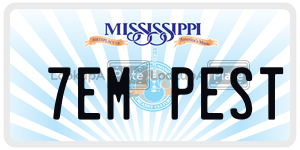 7EMPEST  license plate in MS
