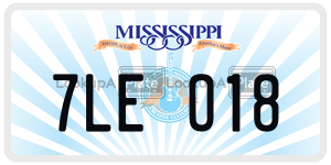 7LEO18  license plate in MS