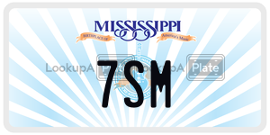 7SM  license plate in MS