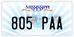 805PAA  license plate in MS
