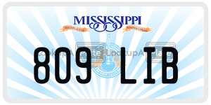 809LIB  license plate in MS