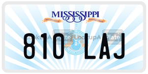 810LAJ  license plate in MS