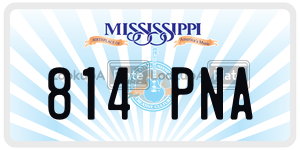 814PNA  license plate in MS