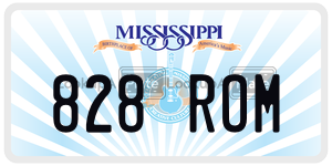 828ROM  license plate in MS
