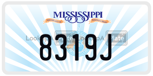 8319J license plate in Mississippi