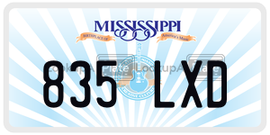 835LXD  license plate in MS