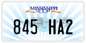845HA2  license plate in MS