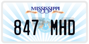 847MHD  license plate in MS