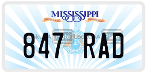 847RAD  license plate in MS