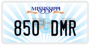 850DMR  license plate in MS
