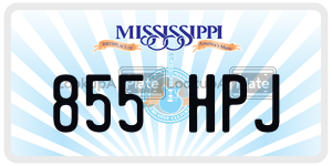 855HPJ  license plate in MS