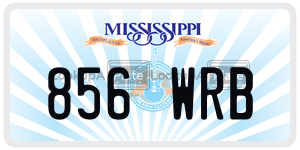 856WRB  license plate in MS