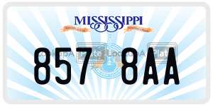 8578AA  license plate in MS